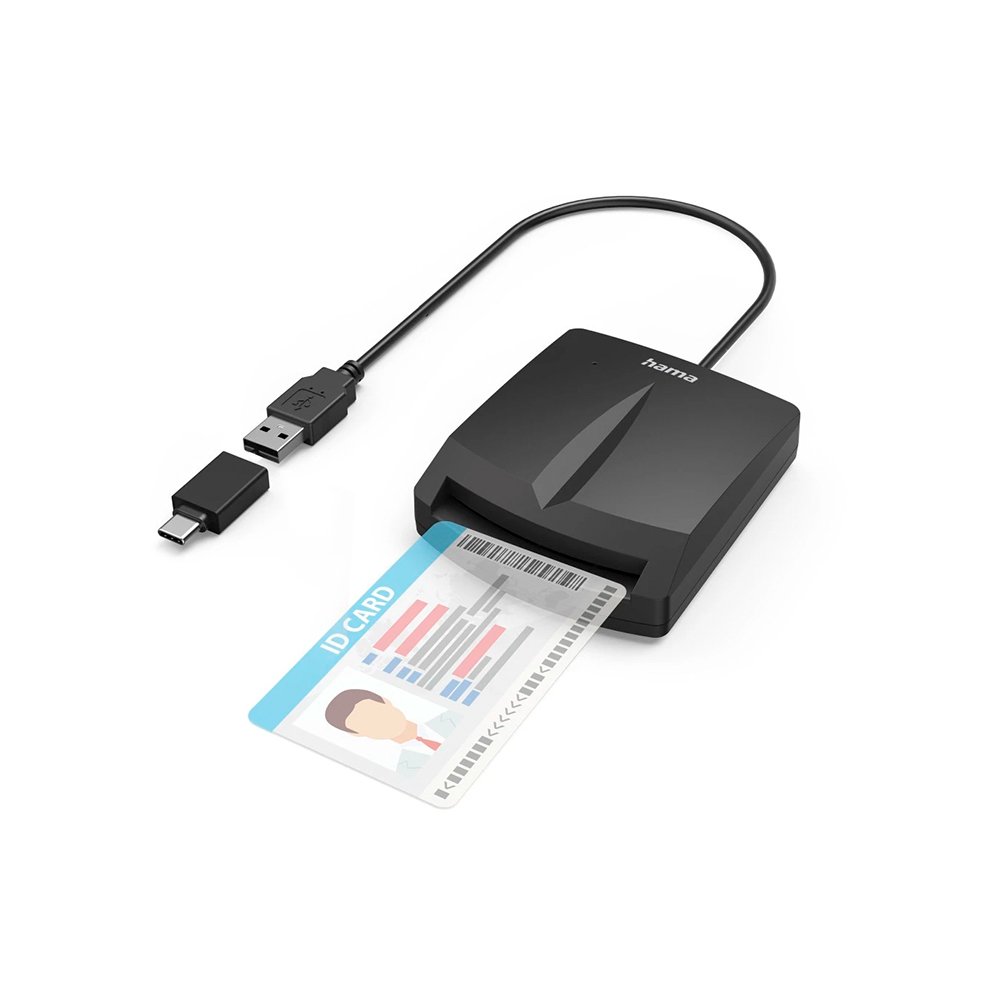 Leitor Cartão Cidadão Chip DNI 4.0 USB-A + USB-C