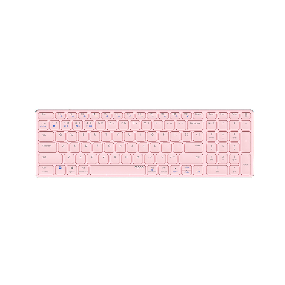 Teclado Wireless E9700M Ultra-Slim Rosa
