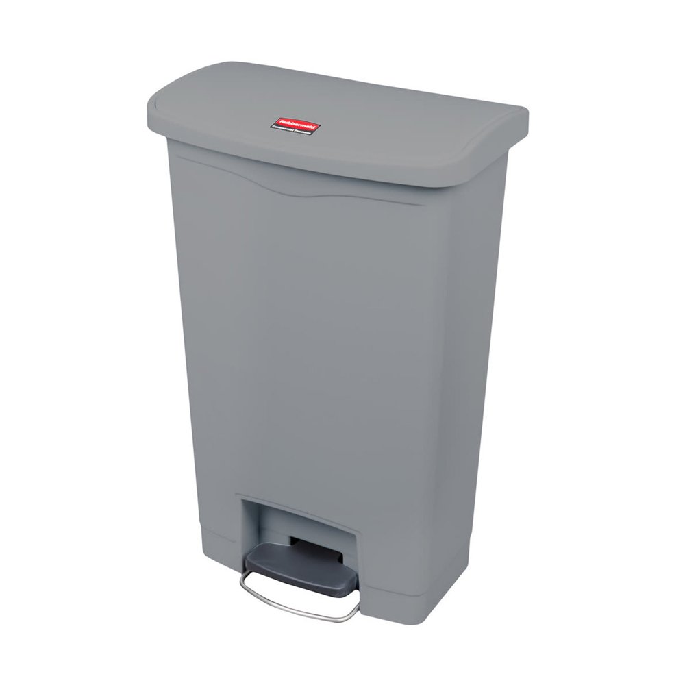 Contentor 50L Resina Slim Jim Step-On Cinza com Pedal