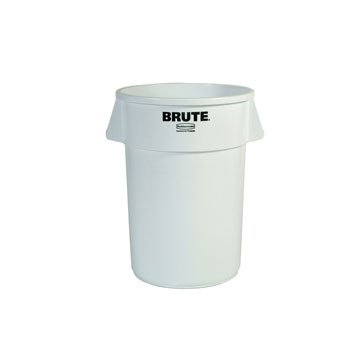 Contentor 38L Plástico Redondo Brute s/Tampa Branco