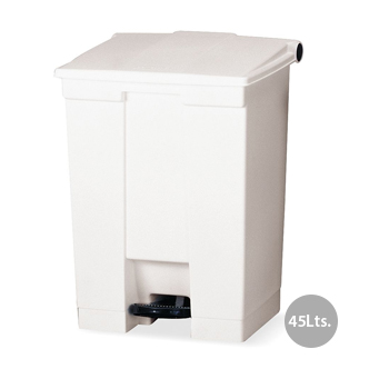 Contentor 45L Plástico Branco com Pedal