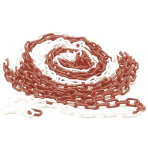 Corrente Sinalização Branco/Vermelho 6mm-10m