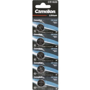 Pilhas CR1620 Lithium 3V 60mAh 5un