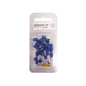 Conector Ponteira para Cravar Azul 2.5mm 30un