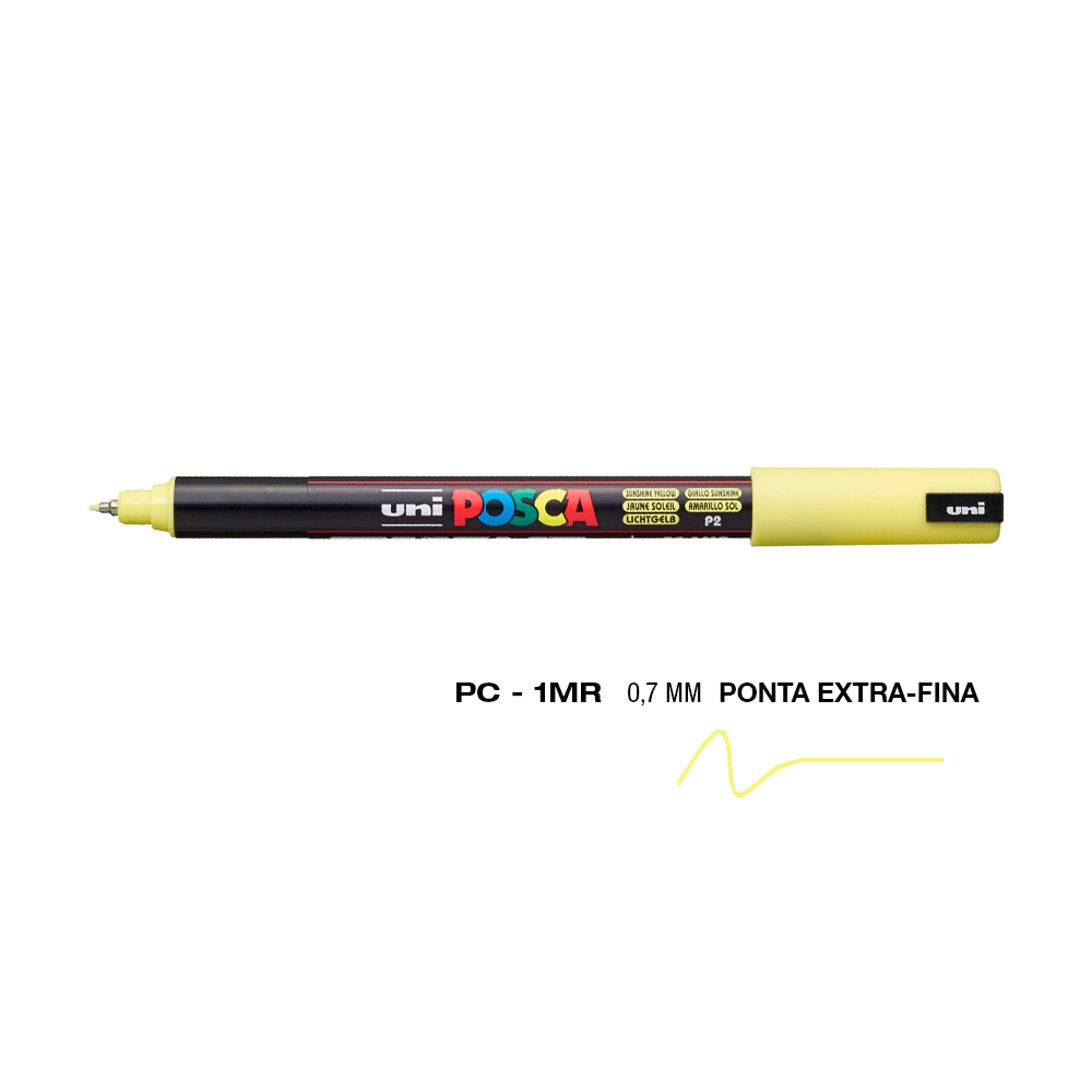 Marcador Uniball Posca PC-1MR 0,7mm Amarelo Sunshine 1un