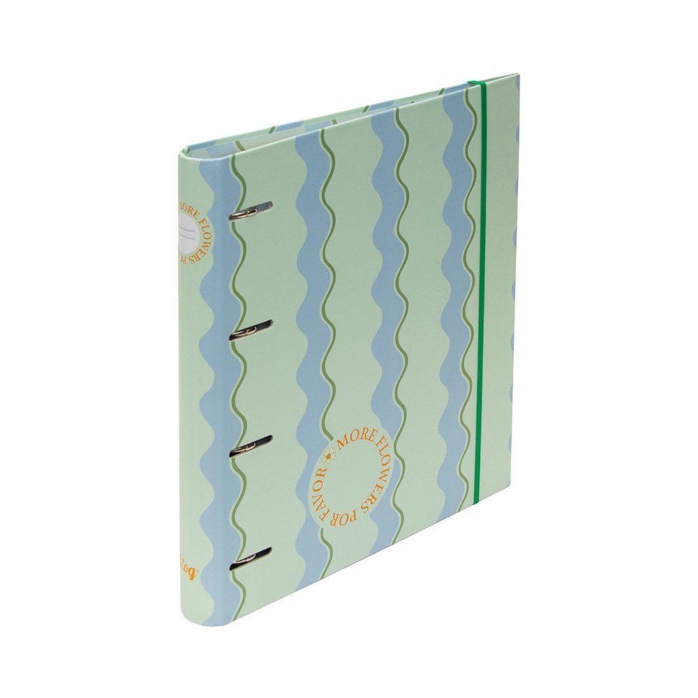 Dossier A4 FLOWERS Waves c/Recarga Pautado + Separadores 1un