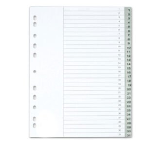 Separadores A4 Plástico Numerados (1 a 31) (KF01898)