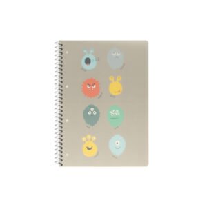 Caderno Espiral A5 Quadriculado PP PLAY ME Monster 80Fls 1un
