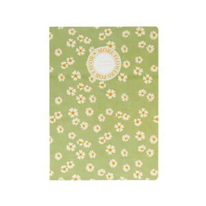 Caderno Agrafado A4 Pautado FLOWERS Verde 48Fls 1un