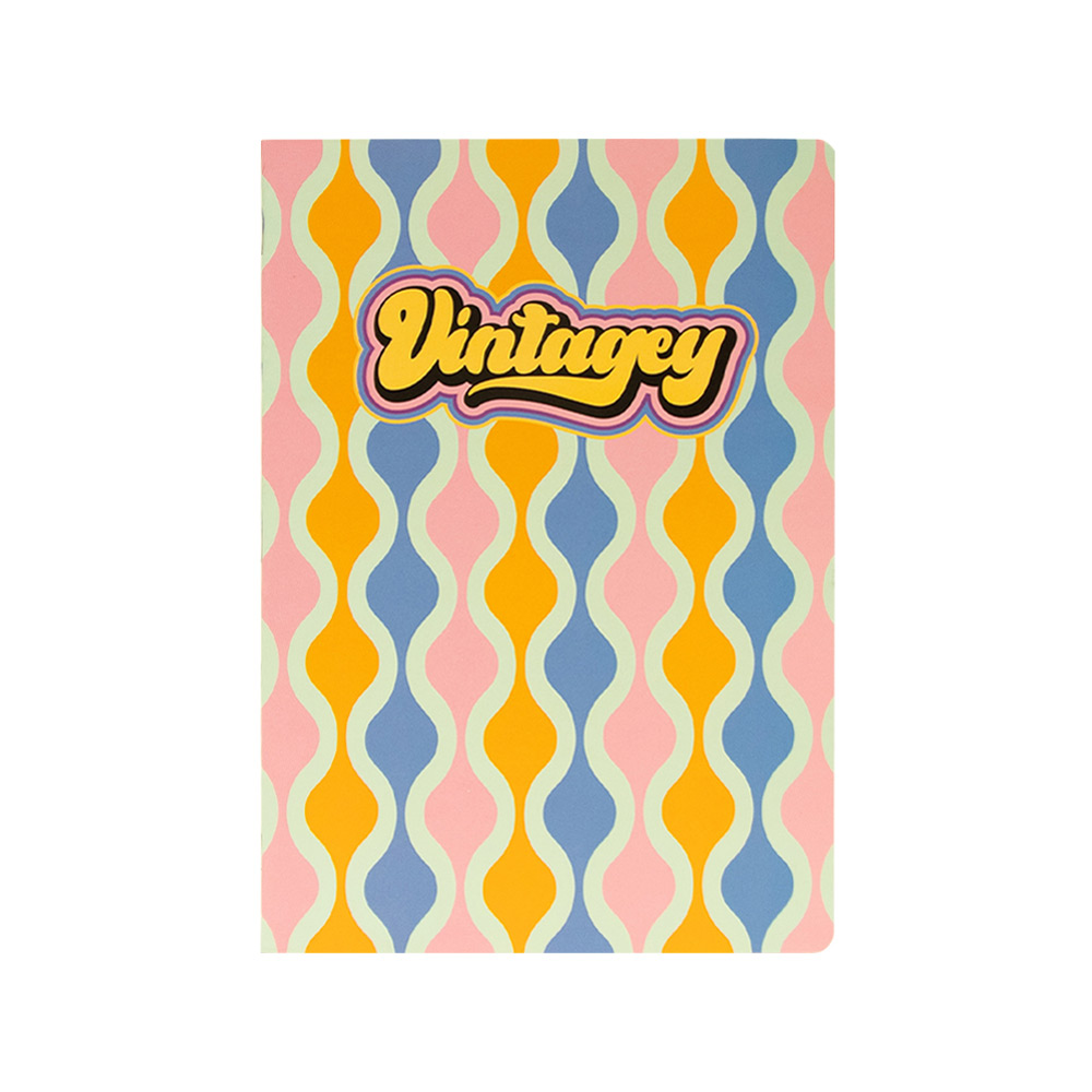 Caderno Agrafado A4 Pautado VINTAGEY Waves 48Fls 1un