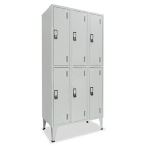 Cacifos Metálicos Triplo 6 Cacifos 900x500x1900mm Cinza