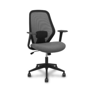 Cadeira Operativa Giratória com Braços Ergo529 Preto/Cinza