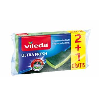 Esfregão Esponja Salva Unhas Vileda Ultra Fresh 2+1 Grátis