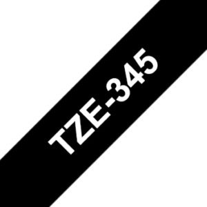 Fita Laminada 18mmx8mts Preto/Branco