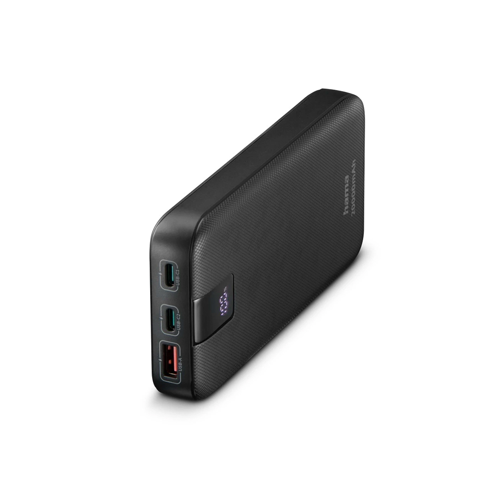 Powerbank 20000mAh USB-A 1 Porta + USB-C 2 Portas Cinza