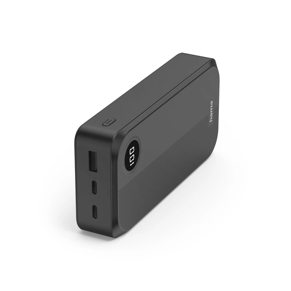Powerbank 20000mAh USB-A 1 Porta + USB-C 2 Portas Preto