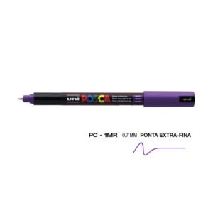 Marcador Uniball Posca PC-1MR 0,7mm Violeta (12) 1un