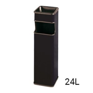 Cinzeiro Papeleira Vertical Quadrado Preto