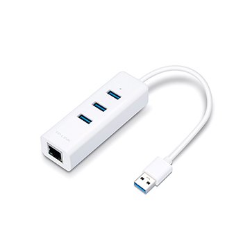 Adaptador USB-A 3.0 para Ethernet Gigabit + 3 Portas USB-A