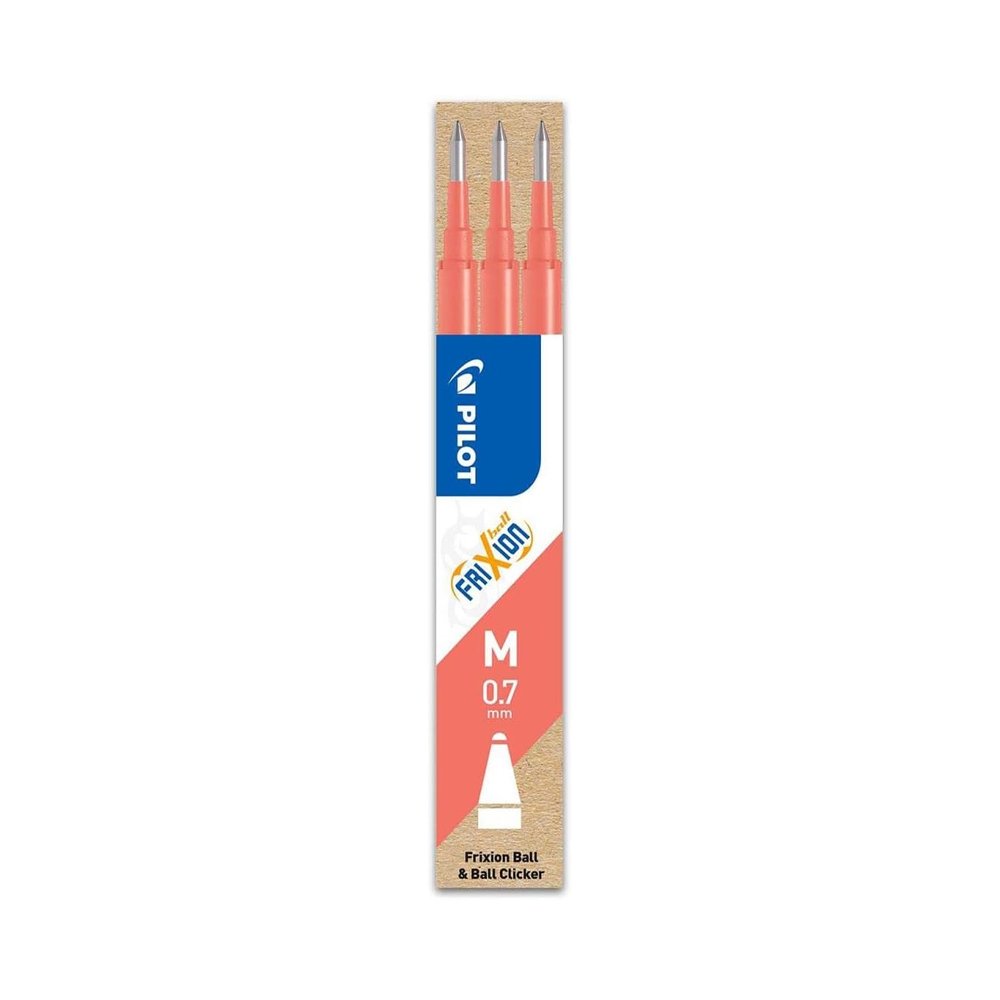 Recarga Gel Pilot Frixion Ball Clicker Vermelho 0,7mm 3un