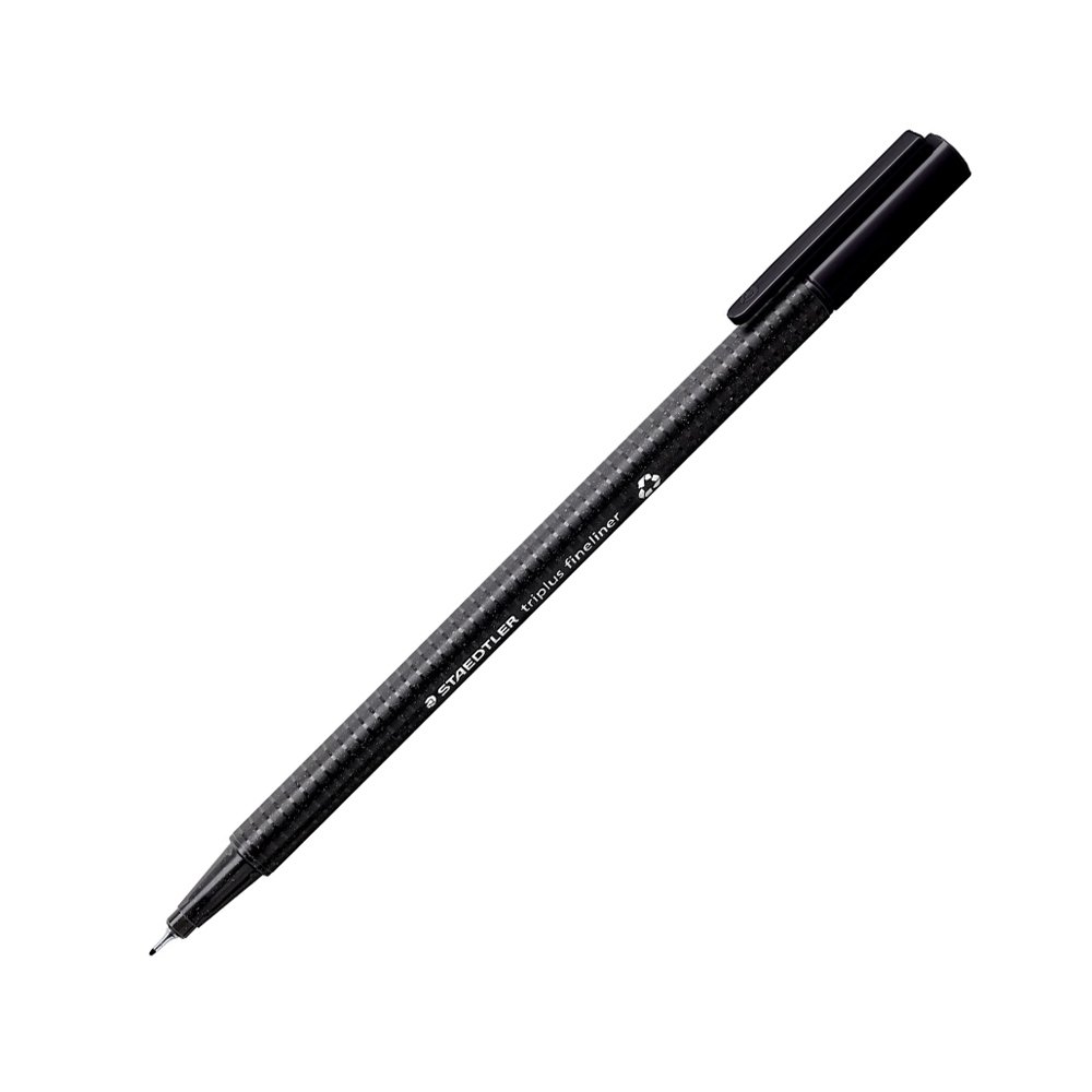Marcador Fino Staedtler Fineliner 334 0,3mm Preto 1un