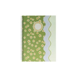 Caderno Espiral A5 Pautado FLOWERS Waves 80Fls 1un