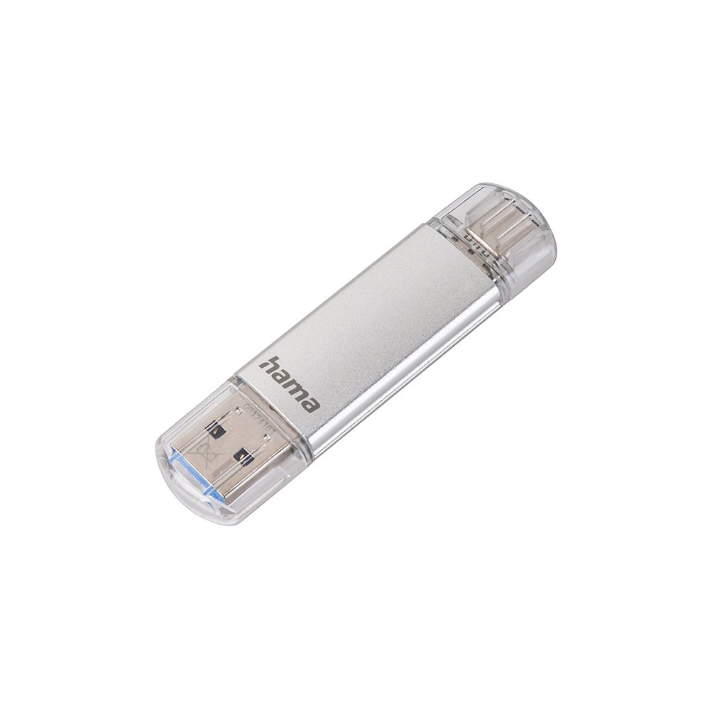 Pen Drive 32GB USB-C 3.1 + USB-A 3.0 Hama C-Laeta Prata