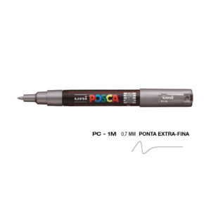Marcador Uniball Posca PC-1M 0,7mm Prata (26) 1un