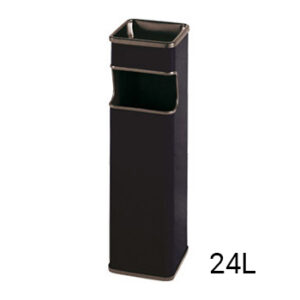 Cinzeiro Papeleira Vertical Quadrado Preto
