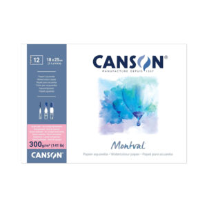 Bloco Colado Canson Montval 180x250mm Grão Satinado 300g