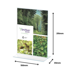 Expositor Mesa 065x150x215mm A5 em T Vertical