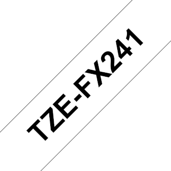 Fita Laminada Flexivel 18mmx8mts Branco/Preto
