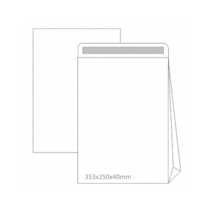 Envelopes Saco 250x353mm B4 Branco 120g c/Fole 40mm 50un