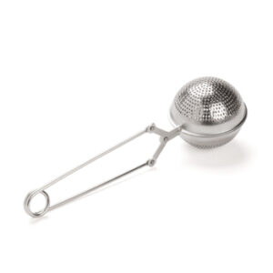 Infusor de Chá Bola Perfurada com Pinça Aço Inoxidável