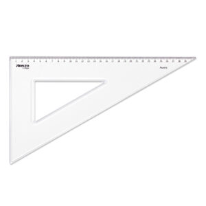 Esquadro 60G-30cm Plástico Cristal Aristo Geocollege AR23630