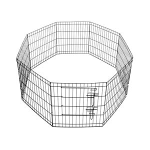 Cerca Modular para Animais Estimação Metal 60cm Preto