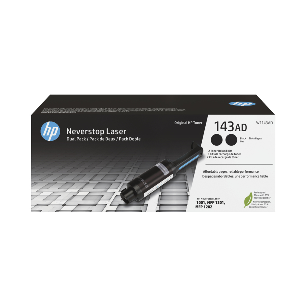 Pack Toners HP 143A Preto W1143AD 2500 Pág. 2un