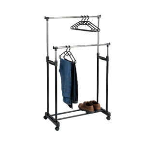 Expositor de Cabides Duplo com Rodas 80x43x170cm